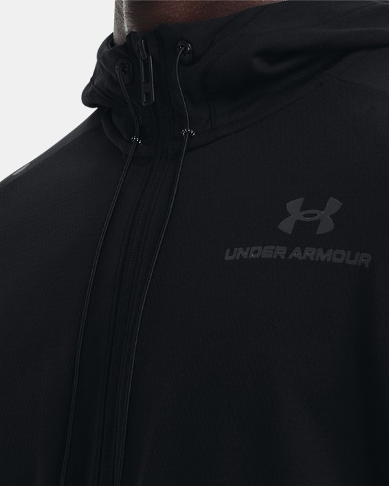 Men's UA RUSH™ Warm-Up Full-Zip Hoodie, Black, pdpMainDesktop image number 3